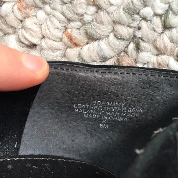 Black grey colorblock leather heels - Picture 6 of 6